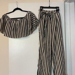 Amuse Society Off The Shoulder & Pants Set